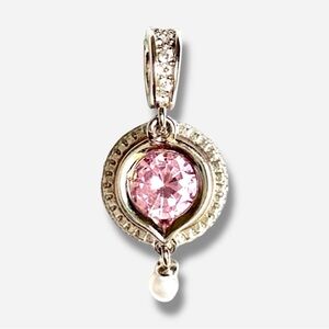 🌸Pendant🌸 925 Sterling Silver Teacup Pink CZ